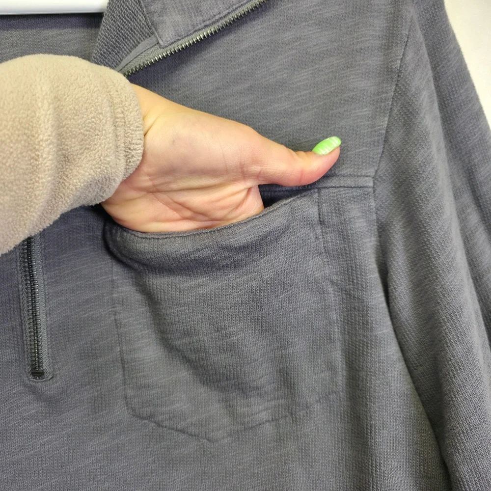 Good Man Brand Quarter Zip‎ Pullover Mens L Gray Minimalist Athleisure Preppy